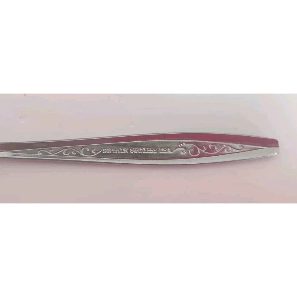 New Superior Stainless USA Radiant Rose 50 Peice Service For 8 + Serving Spoons